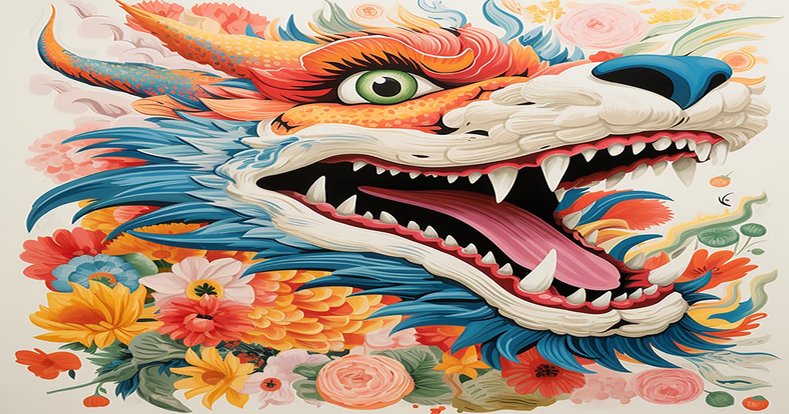 Chinese dragon painted